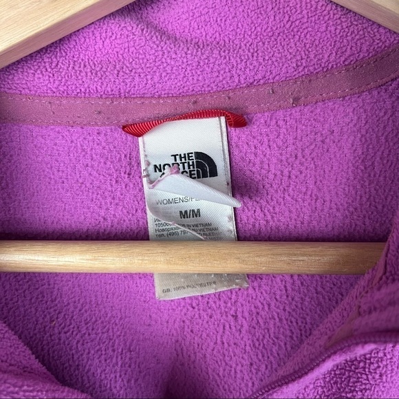 The North Face Purple Quarter Zip Pullover Fleece Sweatshirt M - Picture 3 of 4